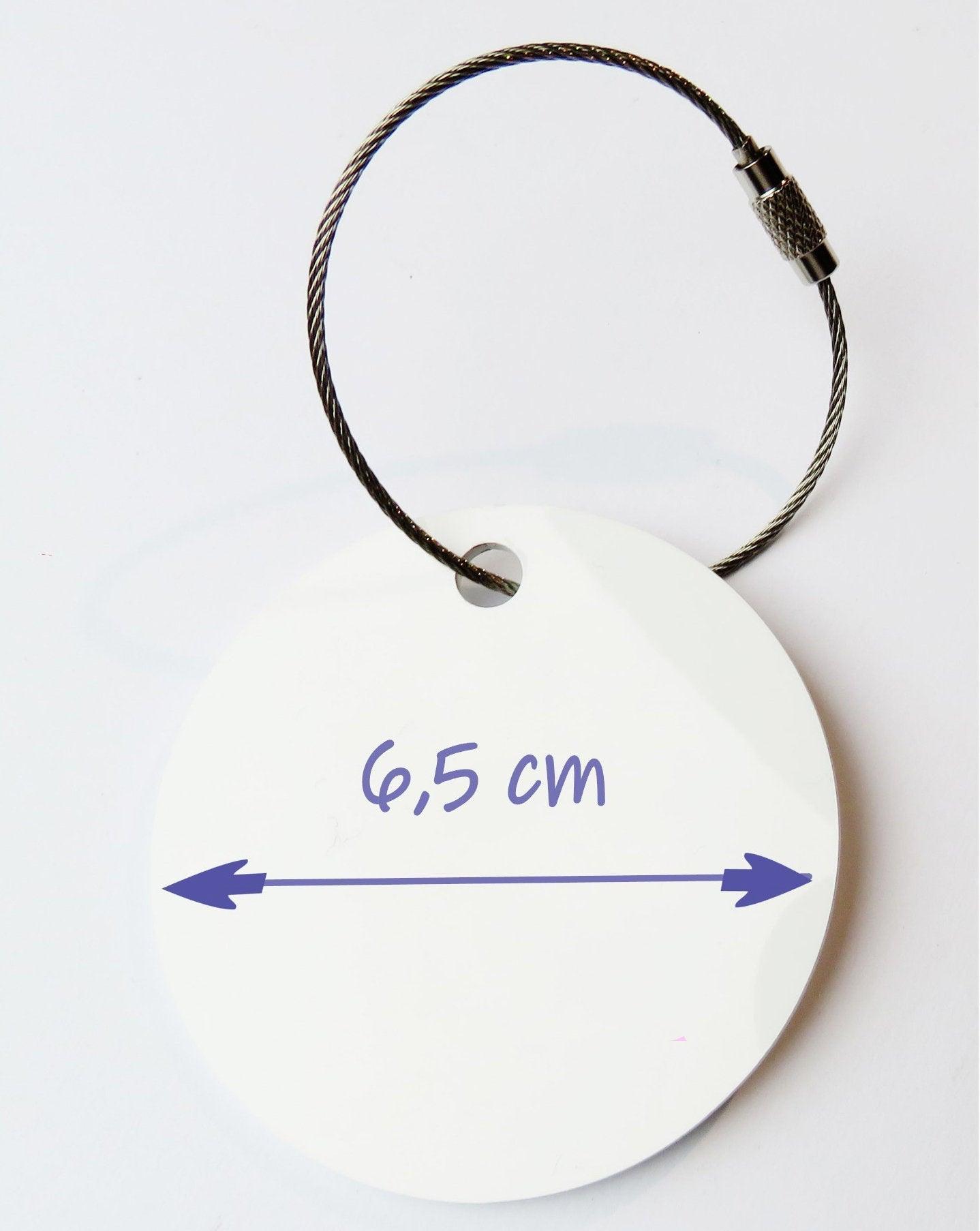 Schlüsselanhänger personalisiert Namen Monogramm - Autoschlüssel Anhang