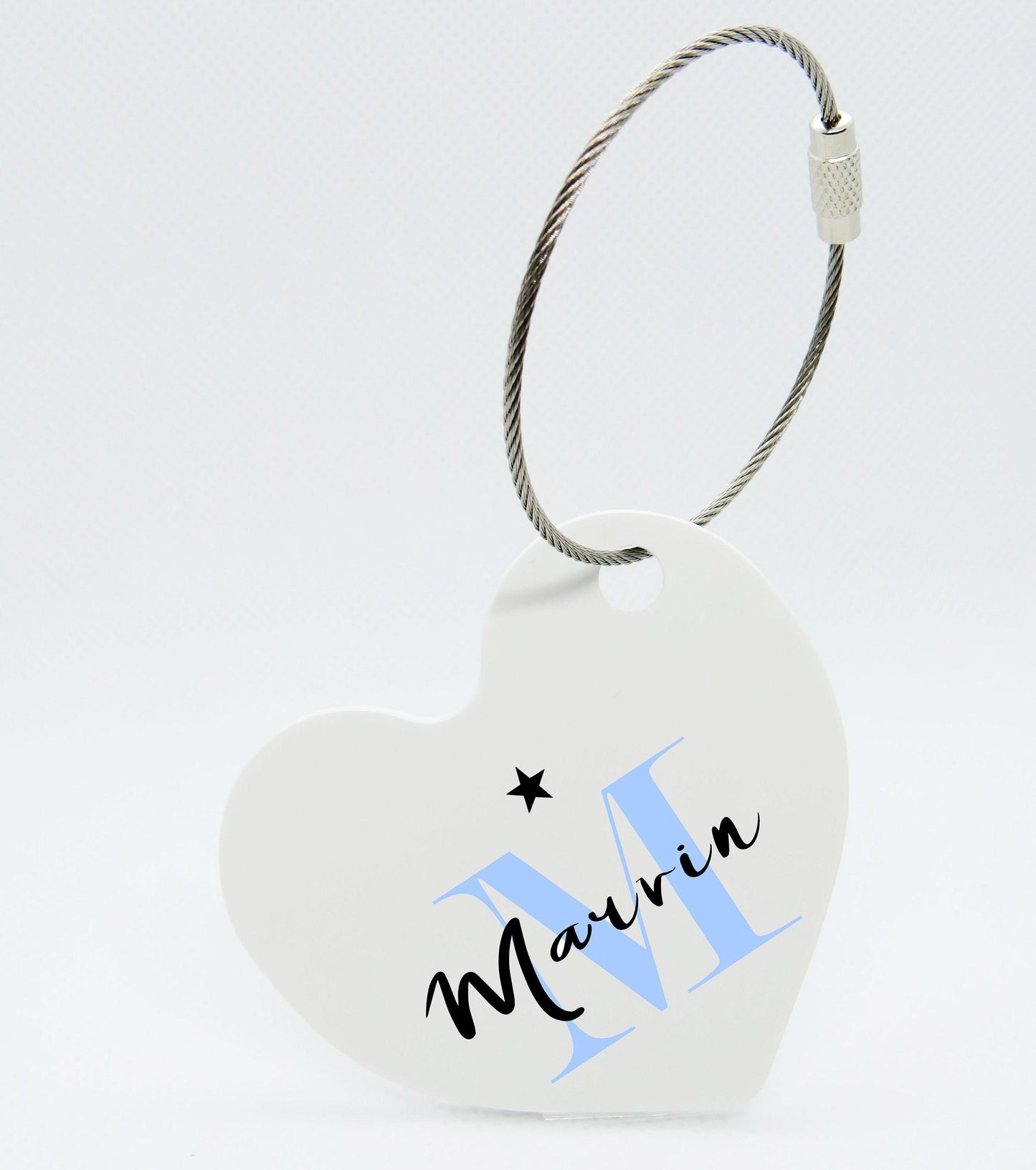 Schlüsselanhänger personalisiert Namen Monogramm - Autoschlüssel Anhang