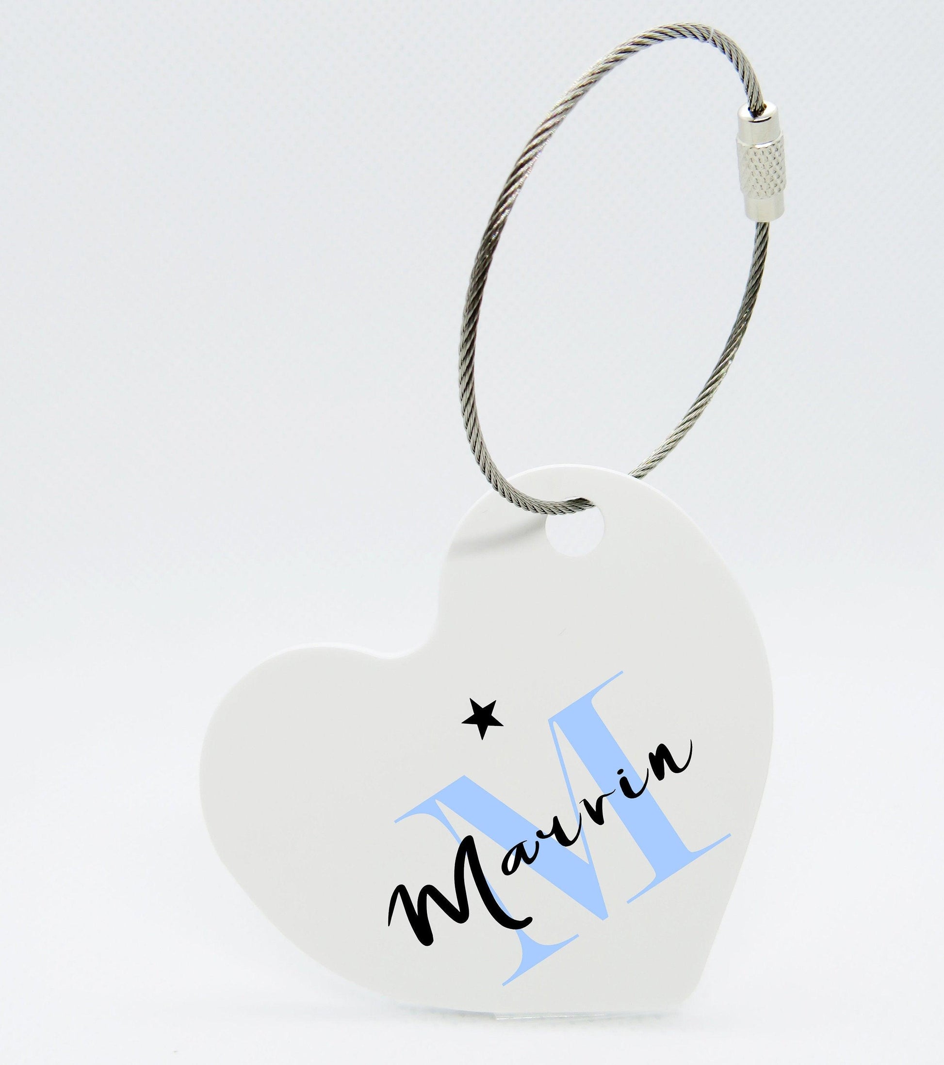 Schlüsselanhänger personalisiert Namen Monogramm - Autoschlüssel Anhang