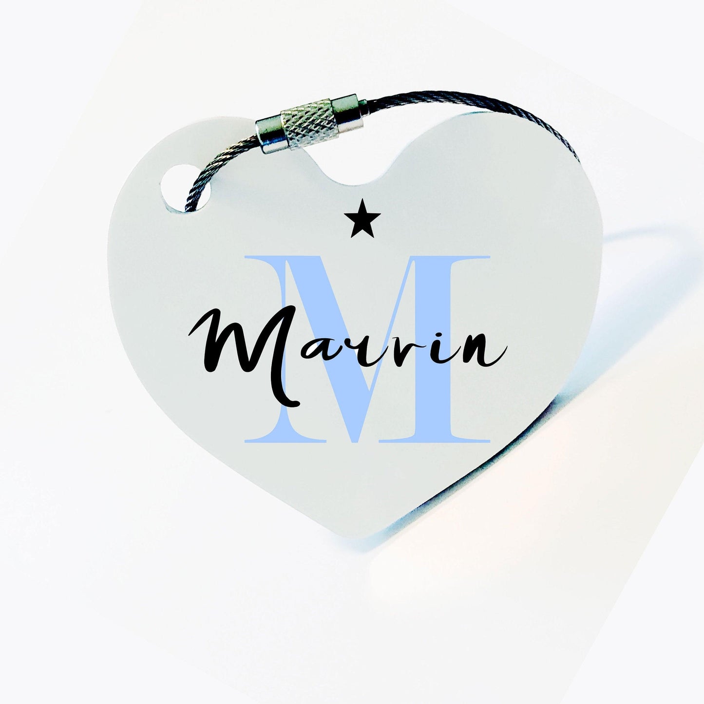 Schlüsselanhänger personalisiert Namen Monogramm - Autoschlüssel Anhang