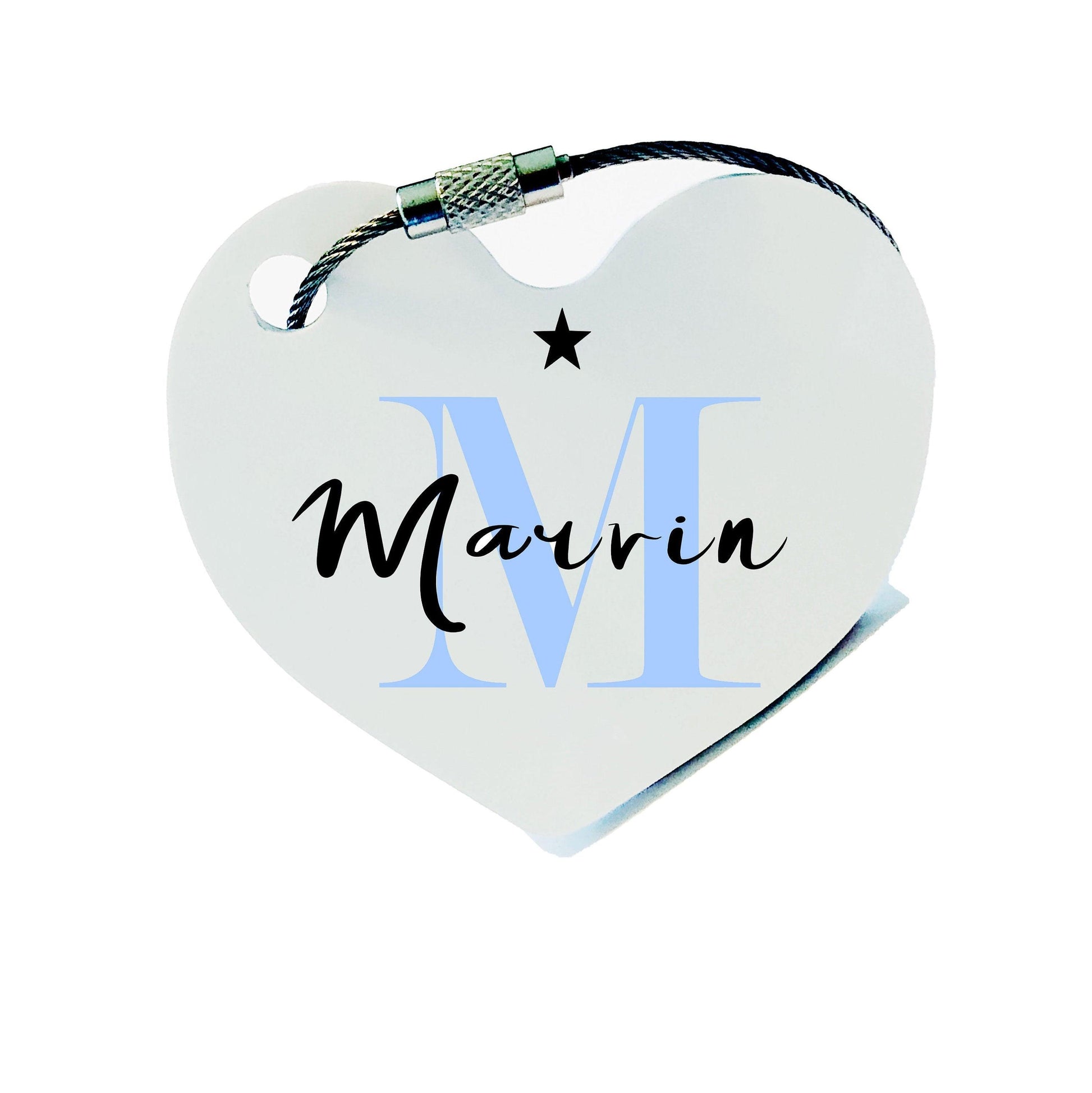 Schlüsselanhänger personalisiert Namen Monogramm - Autoschlüssel Anhang