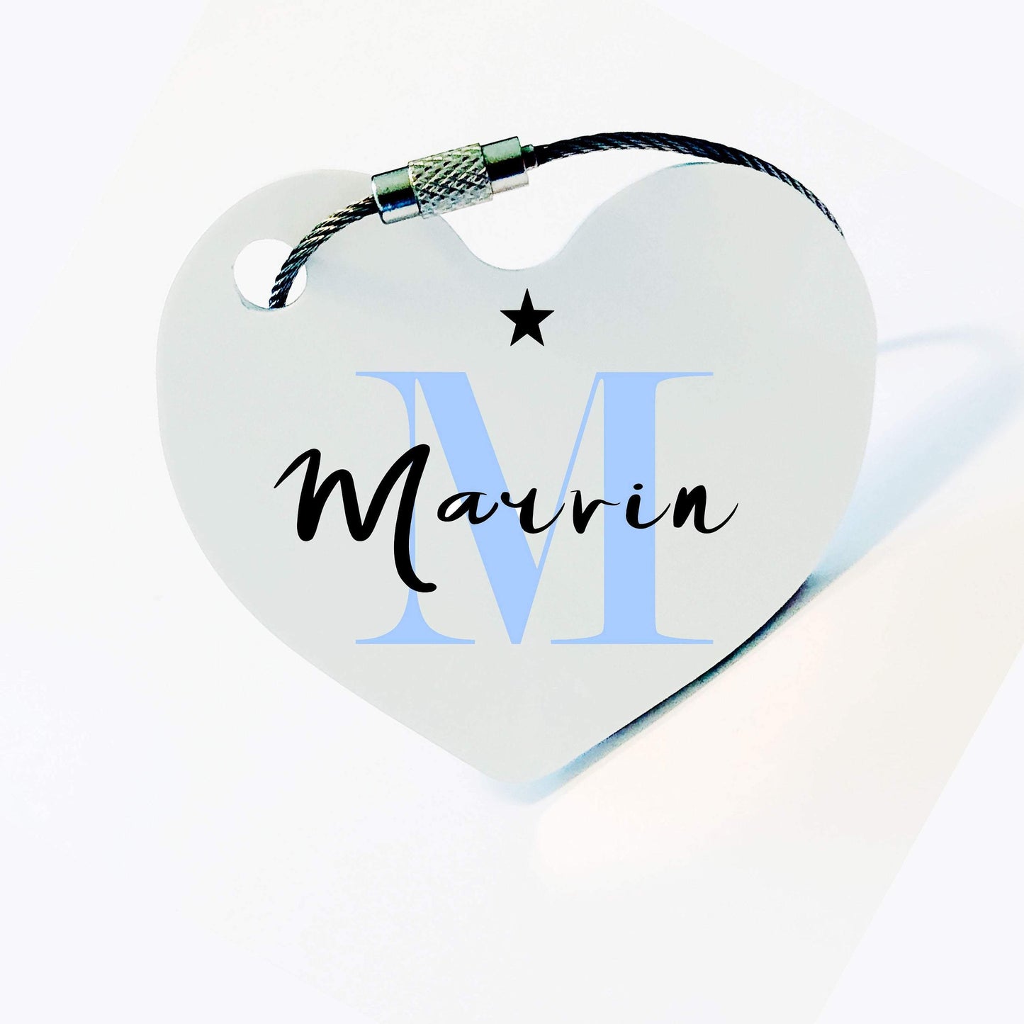 Schlüsselanhänger personalisiert Namen Monogramm - Autoschlüssel Anhang