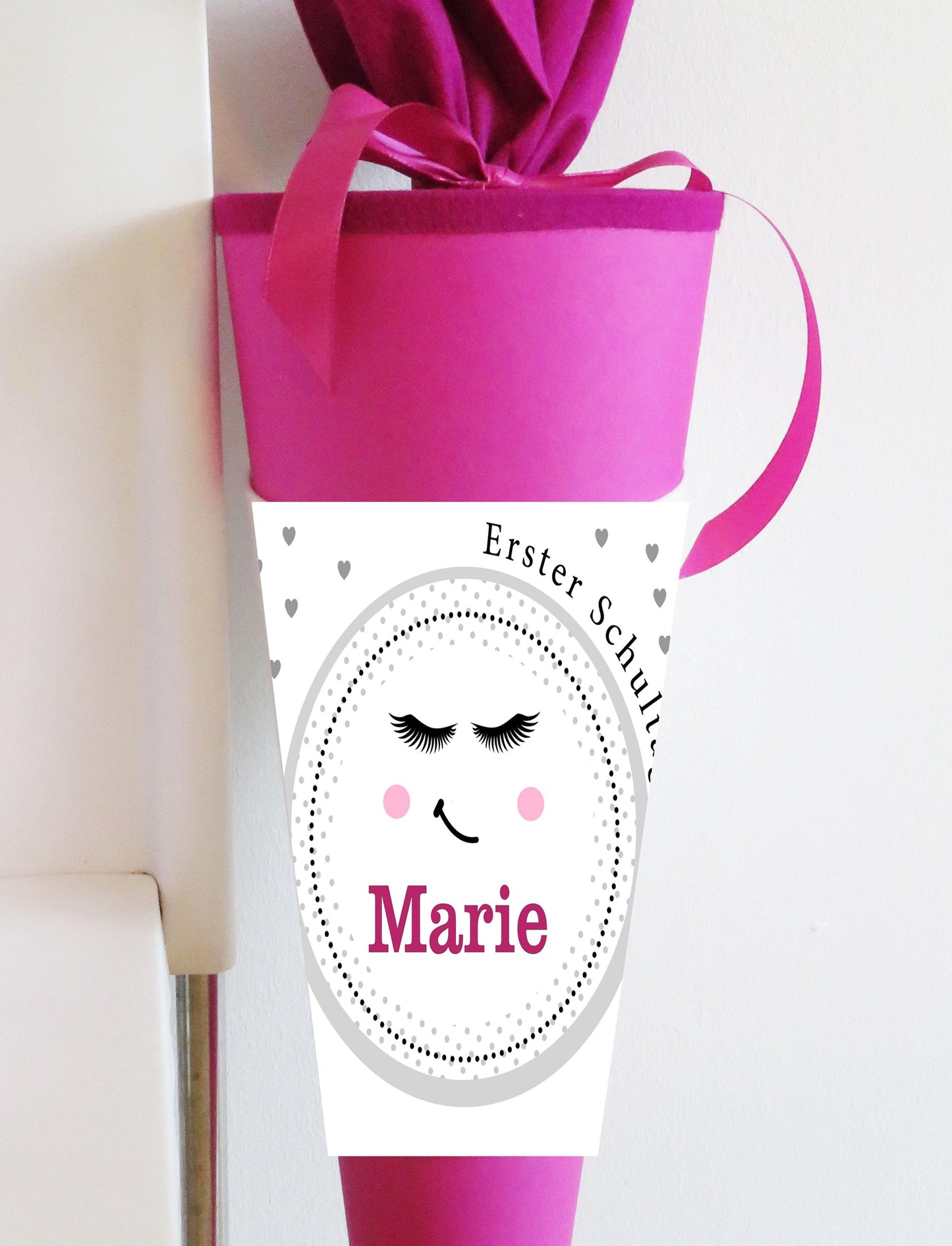 Schultüte Mädchen personalisiert - Zuckertüte fertig - Zuckertuete groß 70 cm - Geschenk zur Einschulung - Einschulungsgeschenke -