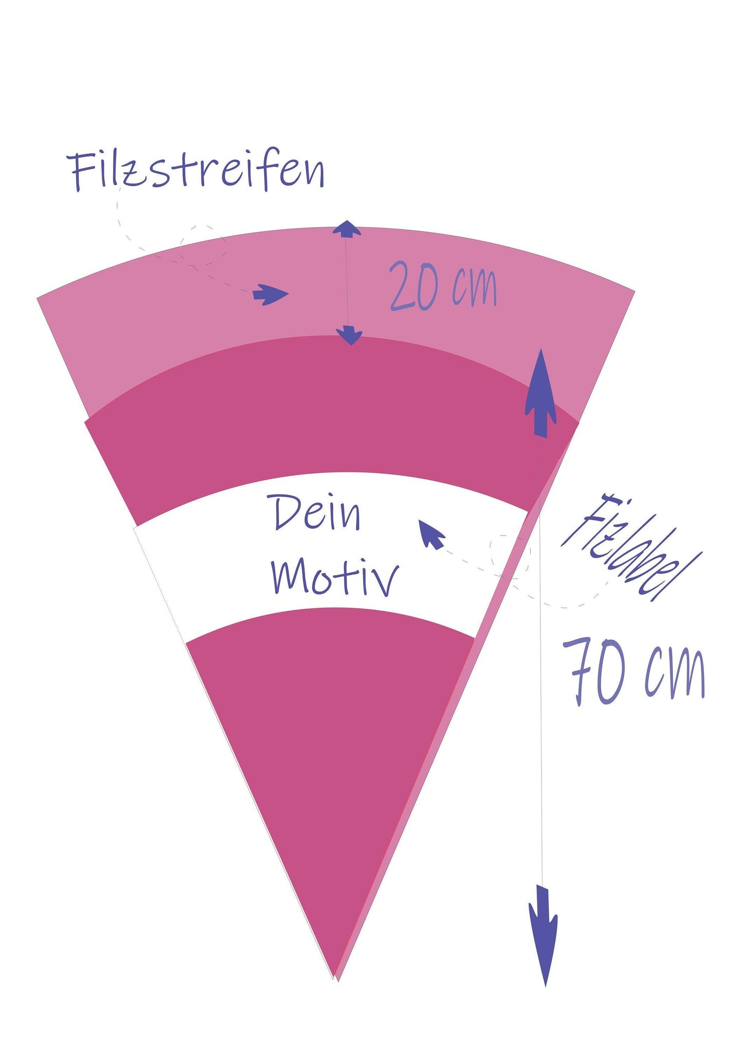 Schultüte Mädchen mit Namen personalisiert - Zuckertüte Einhorn fertig - Zuckertuete groß 70 cm - Geschenk zur Einschulung