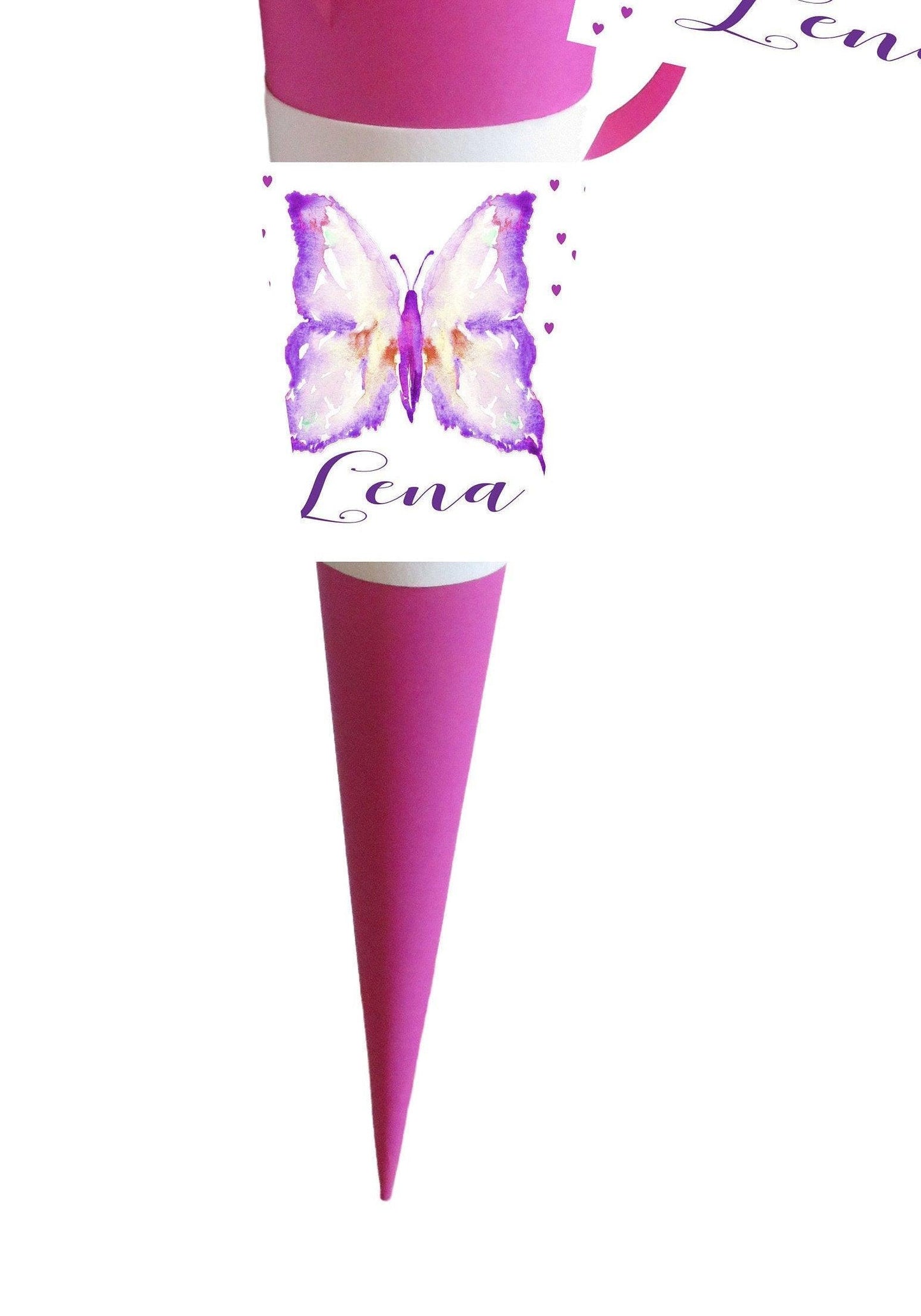 Schultüte Mädchen personalisiert - Zuckertüte Schmetterling fertig - Zuckertuete groß 70 cm - Einschulung