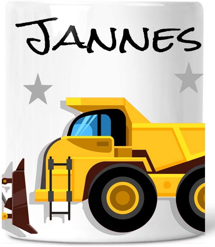 Spardose Jungen Bagger cool - personalisiert