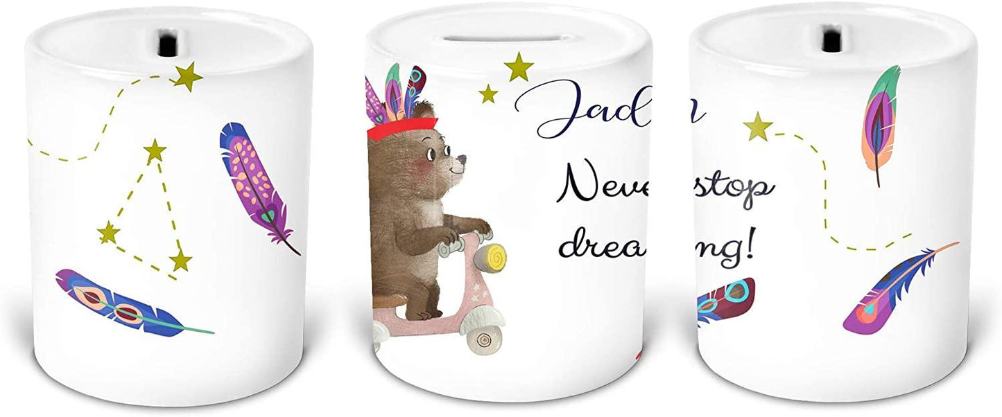 Geschenk zur Geburt - Spardose Kinder- Baby-Spardose personalisiert