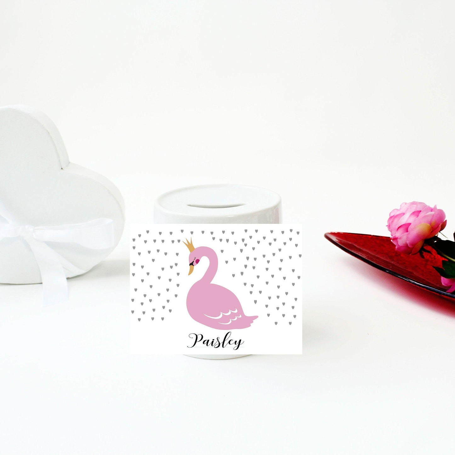 Spardose für Kinder Mädchen - mit Namen personalisiert - Keramik Baby Taufgeschenk