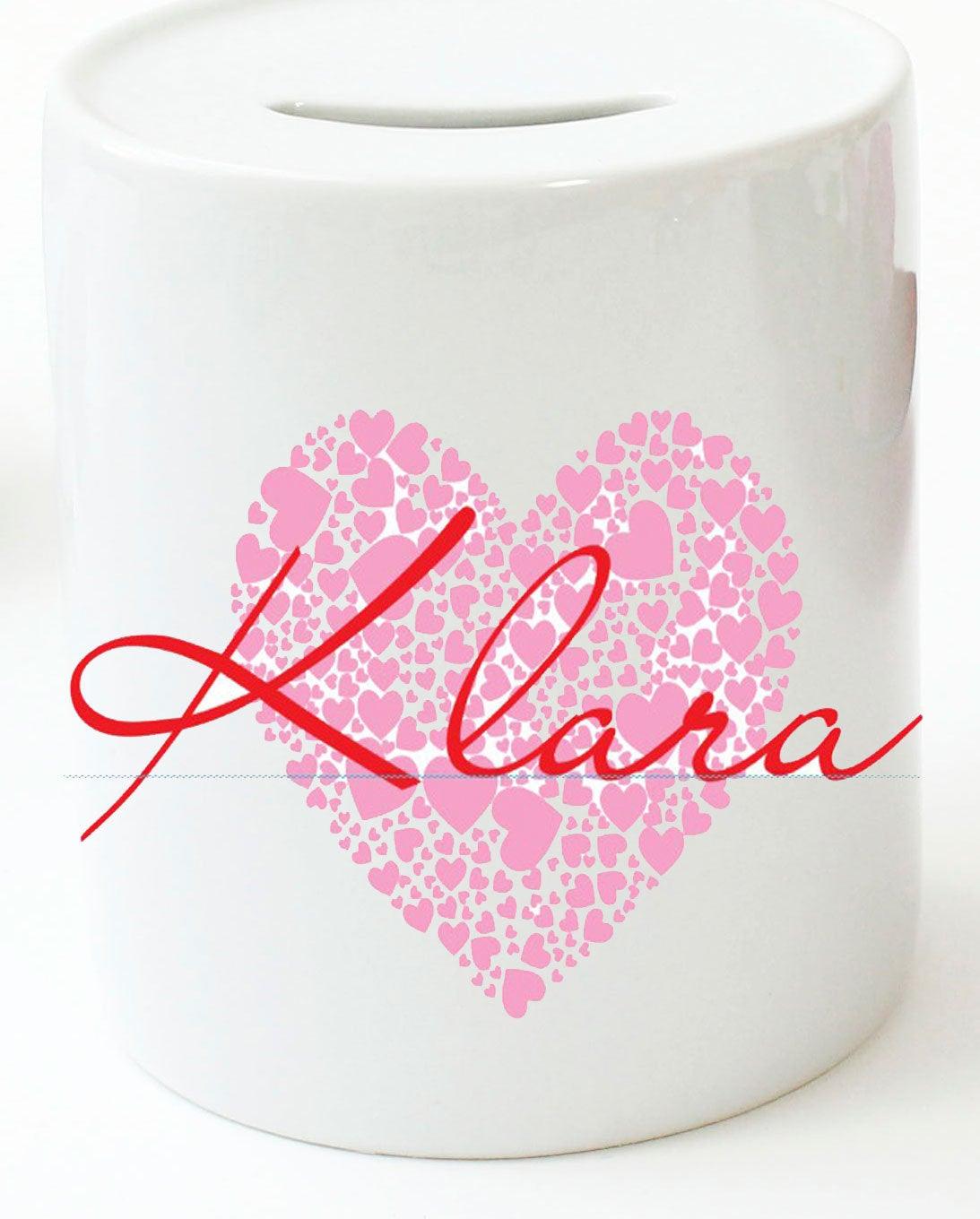 Geschenke Mädchen - Spardose für Kinder mit Namen personalisiert