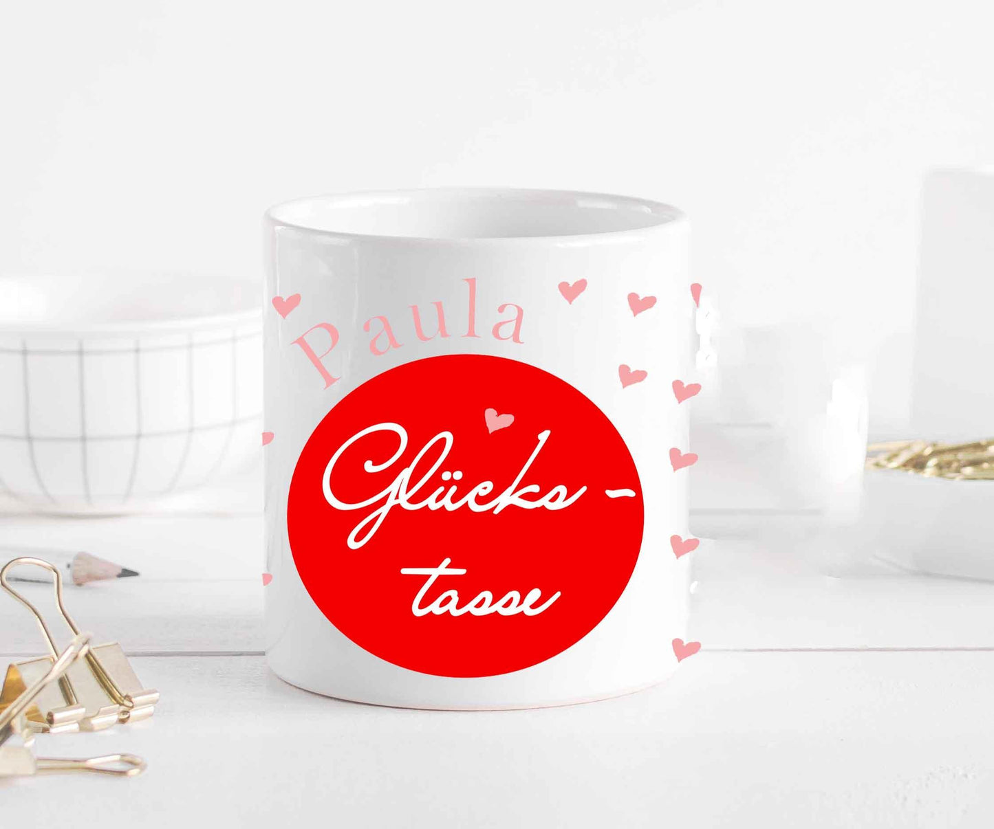 Tasse mit Name für Lieblingsmensch - Namenstasse personalisiert - Glückstasse - Kaffeebecher als Geschenk für Freundin Erzieherin Tochter