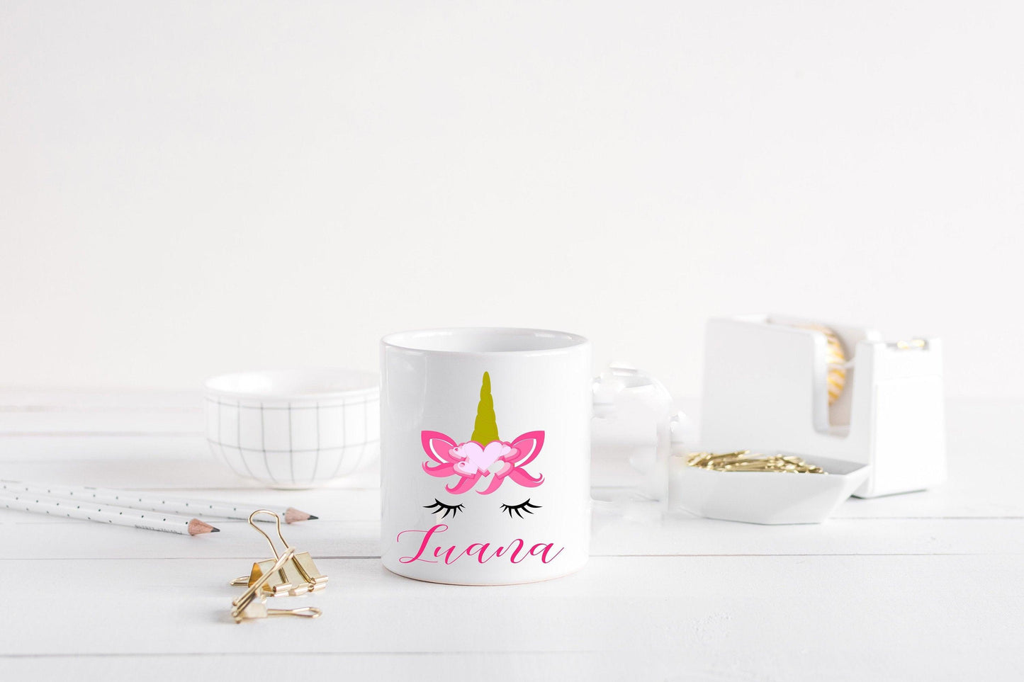 Tasse mit Namen Mädchen Einhorn/Geschenk Beste Freundin/Kindertasse personalisiert/ Namenstasse