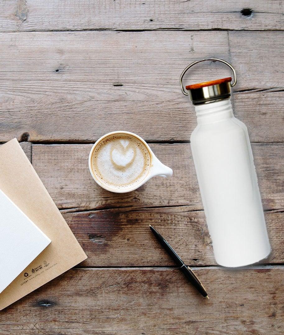 Trinkflasche Wasserflasche Kinder Edelstahlflasche personalisiert Name - Geschenk Mädchen Schule - Getränke Flasche Deckel Bambus Gravur