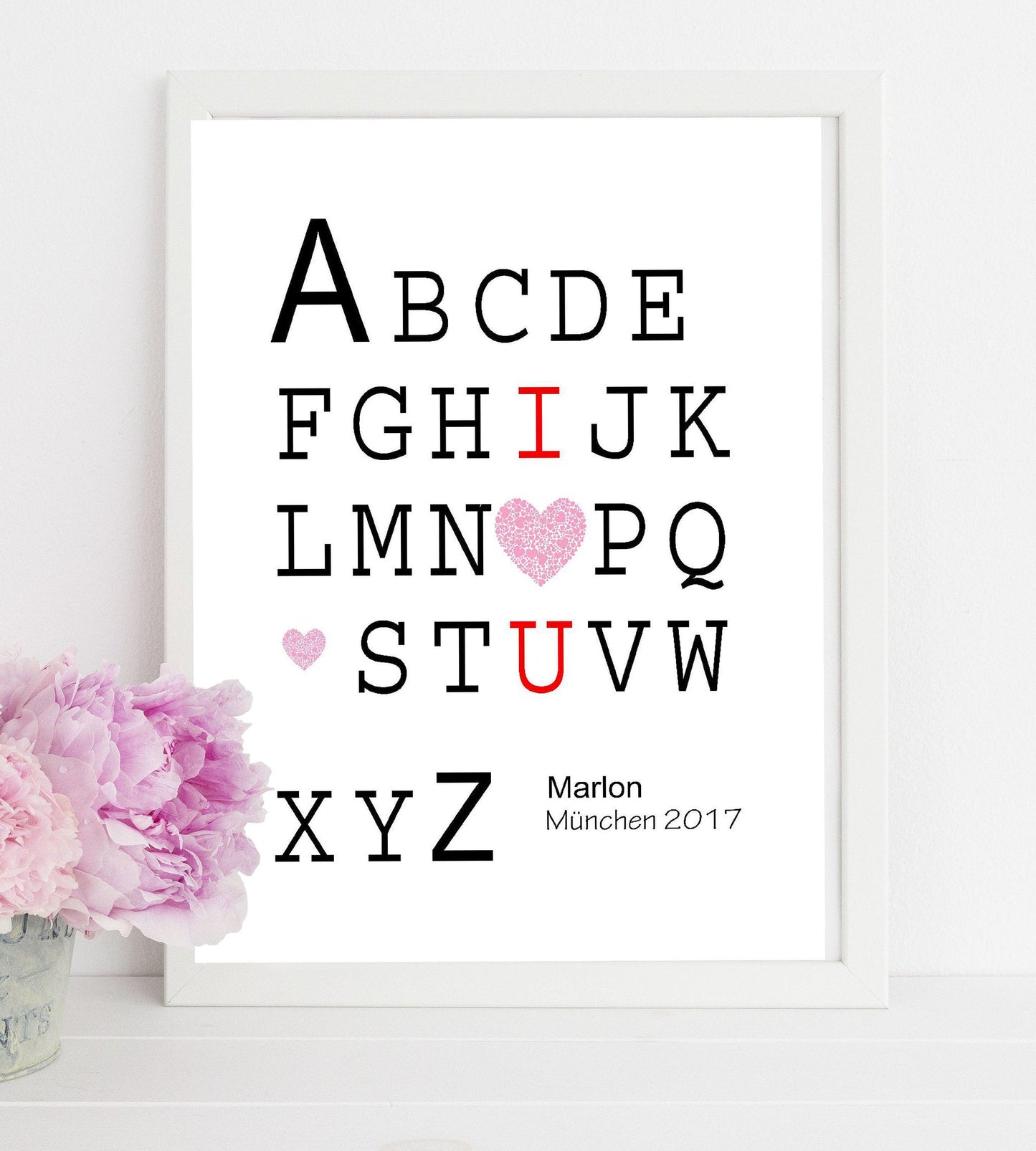 Valentinstag Geschenk personalisiert für Männer Freund /Valentinstagsgeschenk Freundschaft Poster Bild / Geburtstag Geburtstagsgeschenk