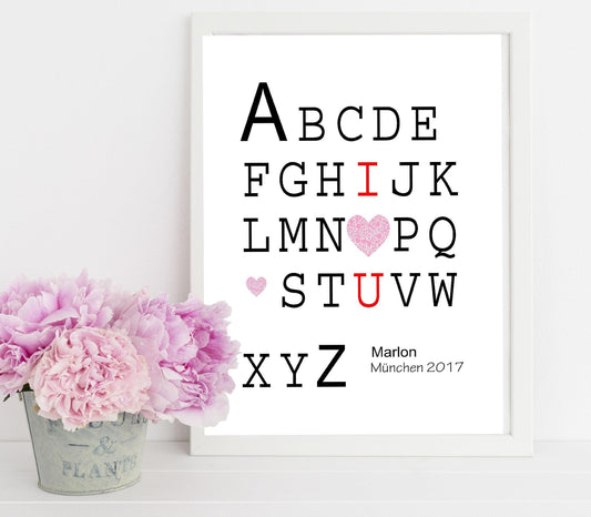 Valentinstag Geschenk personalisiert für Männer Freund /Valentinstagsgeschenk Freundschaft Poster Bild / Geburtstag Geburtstagsgeschenk