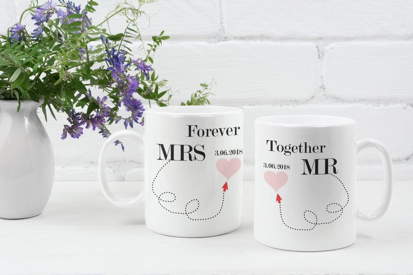 Valentinstag Geschenk personalisiert für SIE IHN Freund Ehemann / Valentinstagsgeschenk Partner Jahrestag Freundschaft / Tasse Mr Mrs