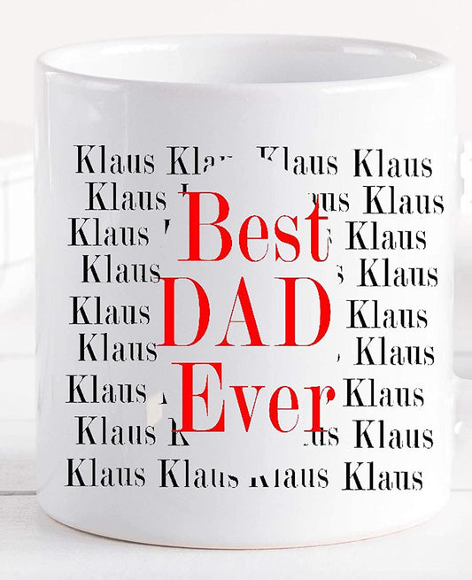 Vatertagsgeschenk Tasse Bester Papa personalisiert mit Namen - Geburtstagsgeschenk für Männer
