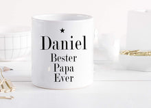 Lade das Bild in den Galerie-Viewer, Vatertagsgeschenk Tasse Bester Papa personalisiert mit Namen Zarto
