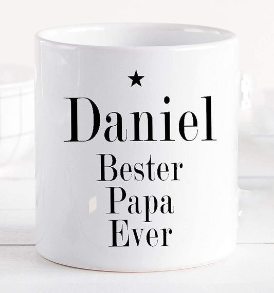 Vatertagsgeschenk Tasse Bester Papa personalisiert mit Namen