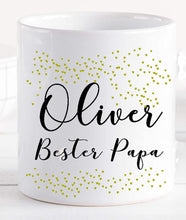 Lade das Bild in den Galerie-Viewer, Vatertagsgeschenk - Tasse personalisiert mit Namen - Kaffeetasse Bester Papa Zarto
