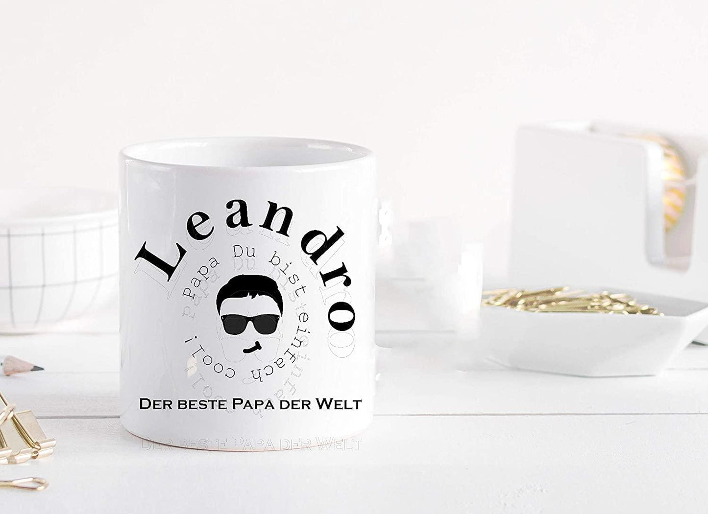 Vatertagsgeschenk lustig/Tasse welt-bester Papa personalisiert mit Name