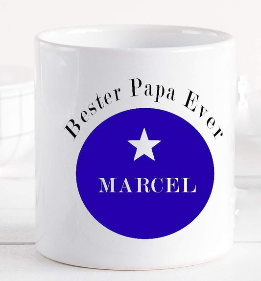 VatertagsgeschenkTasse Bester Papa personalisiert mit Namen - Geschenk Vater Vatertag