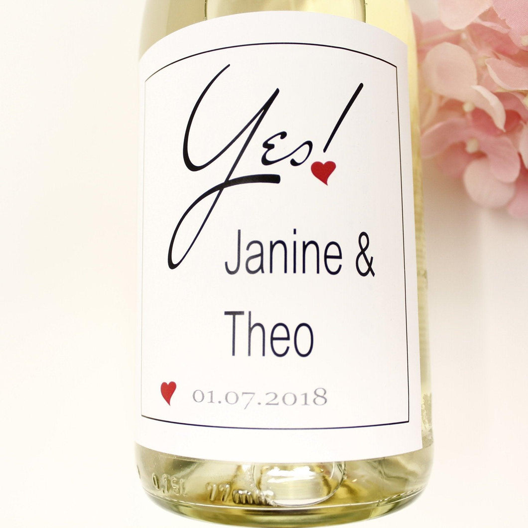 WEINFLASCHENETIKETTEN - Kundenspezifische Hochzeitsweinetiketten - Sektflaschenaufkleber Personalisierte Flaschen-Etiketten Zarto