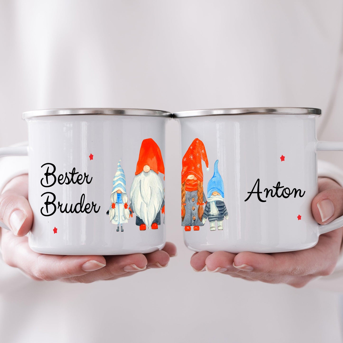 Weihnachtstasse - Glühweintassen - Emaille Tasse personalisiert