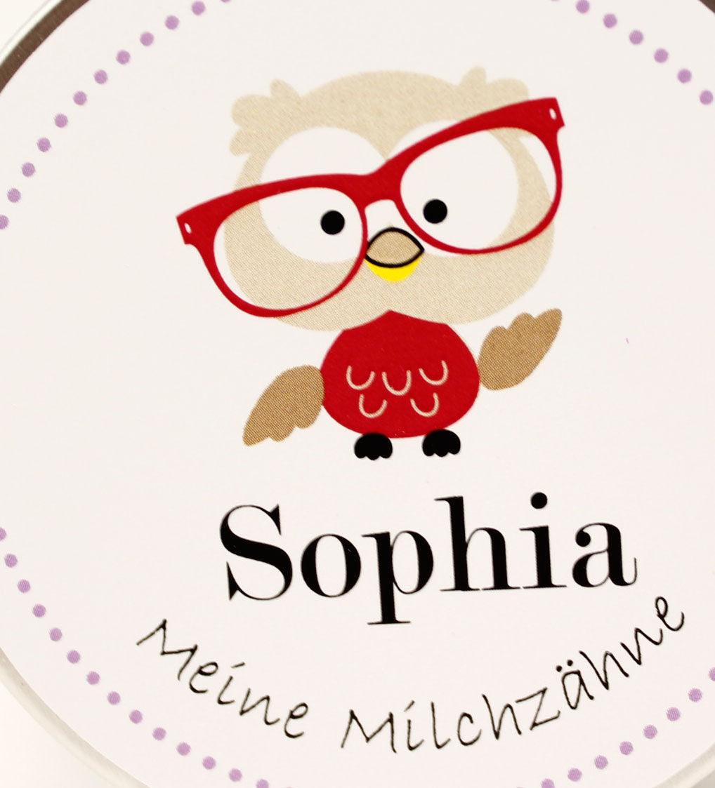 Milchzahndose Mädchen / Zahndose mit Namen /