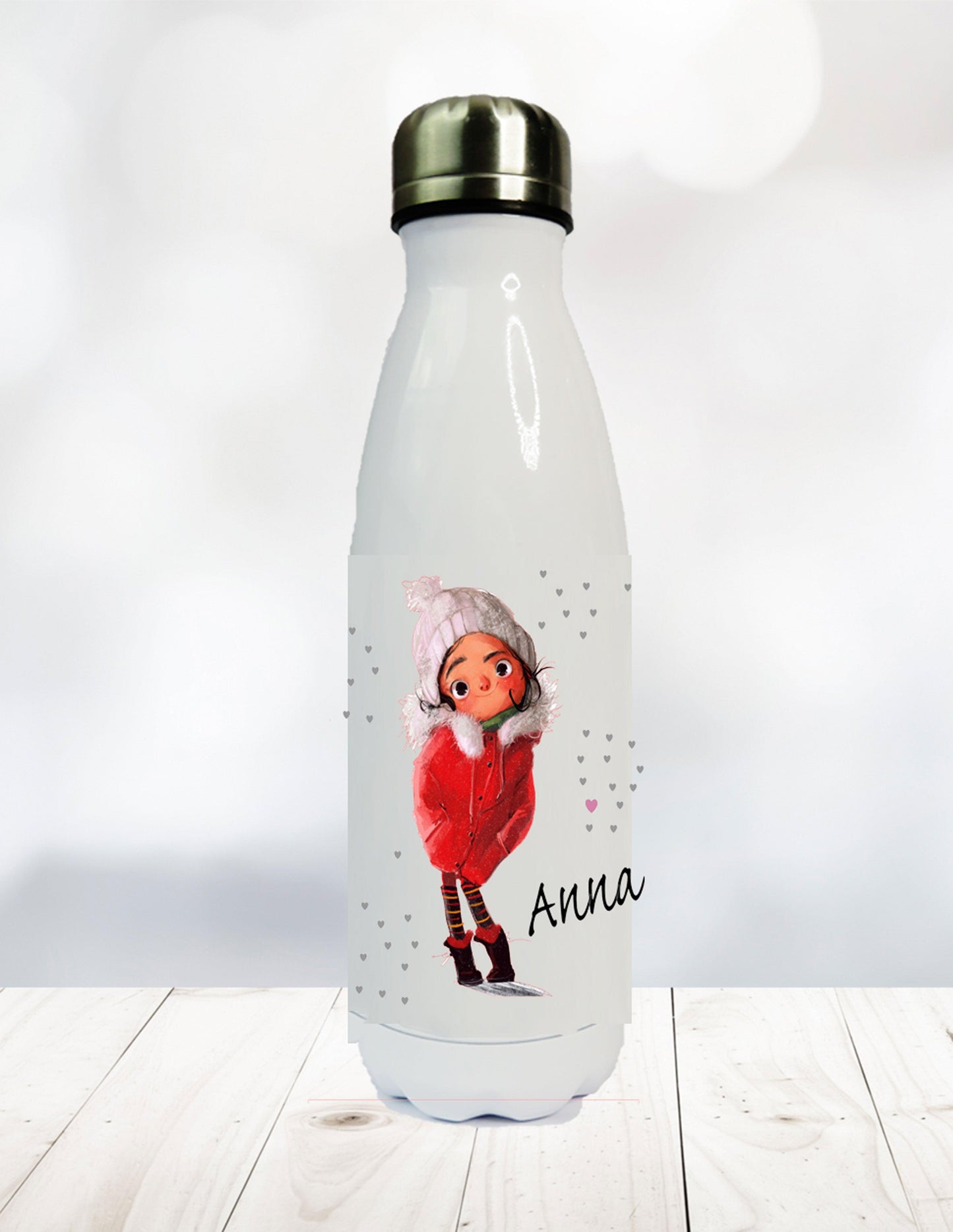 Trinkflasche Kinder personalisiert mit Namen - Thermosflasche Isolierflasche 750 ml
