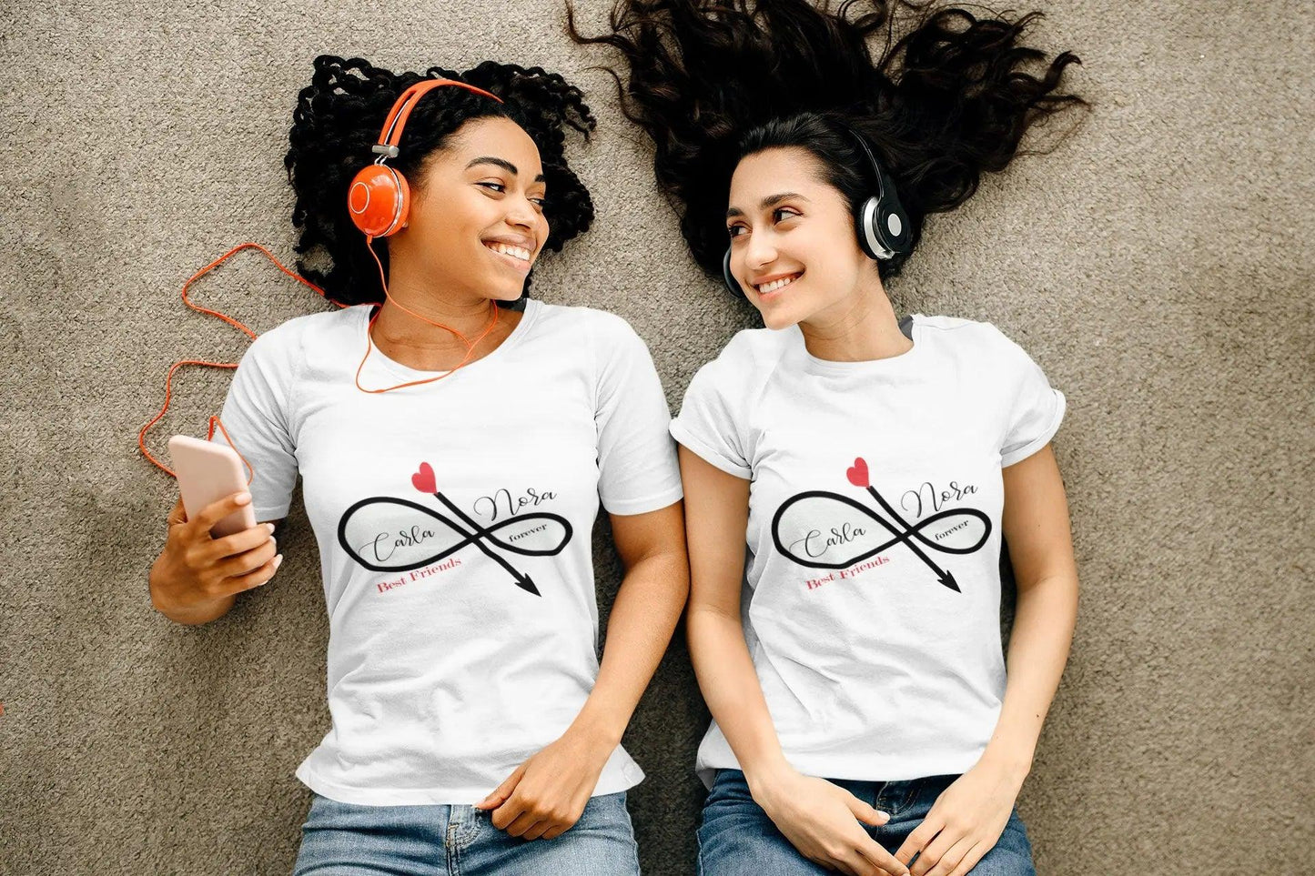 Best Friend Shirt - Partner T-Shirts bedruckt Spruch Print - Freundin Tshirt Aufdruck - Coole Klamotten Sachen Teenager Mädchen Jugendliche
