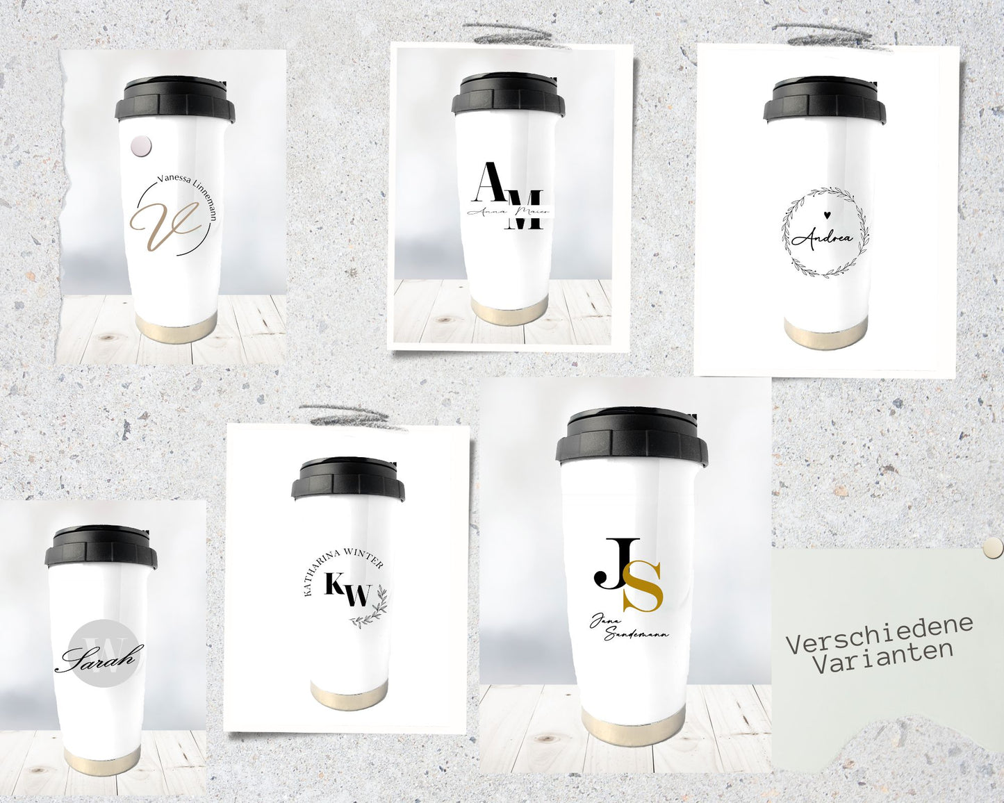 Kaffeebecher / Coffee to go Becher - Thermobecher Kaffee personalisiert - coffee mug to go