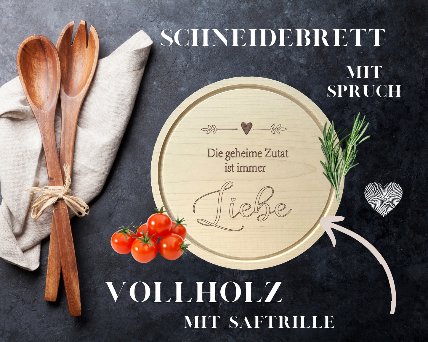 Geschenkidee Geburtstag - Schneidebrett mit Spruch
