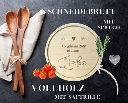 Geschenkidee Geburtstag - Schneidebrett mit Spruch