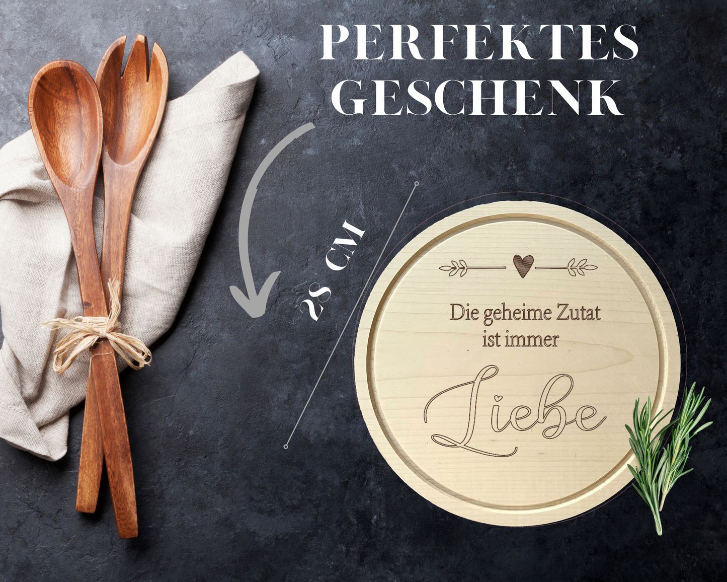 Geschenkidee Geburtstag - Schneidebrett mit Spruch