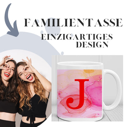 Buchstabentasse - Familientasse mit Monogramm