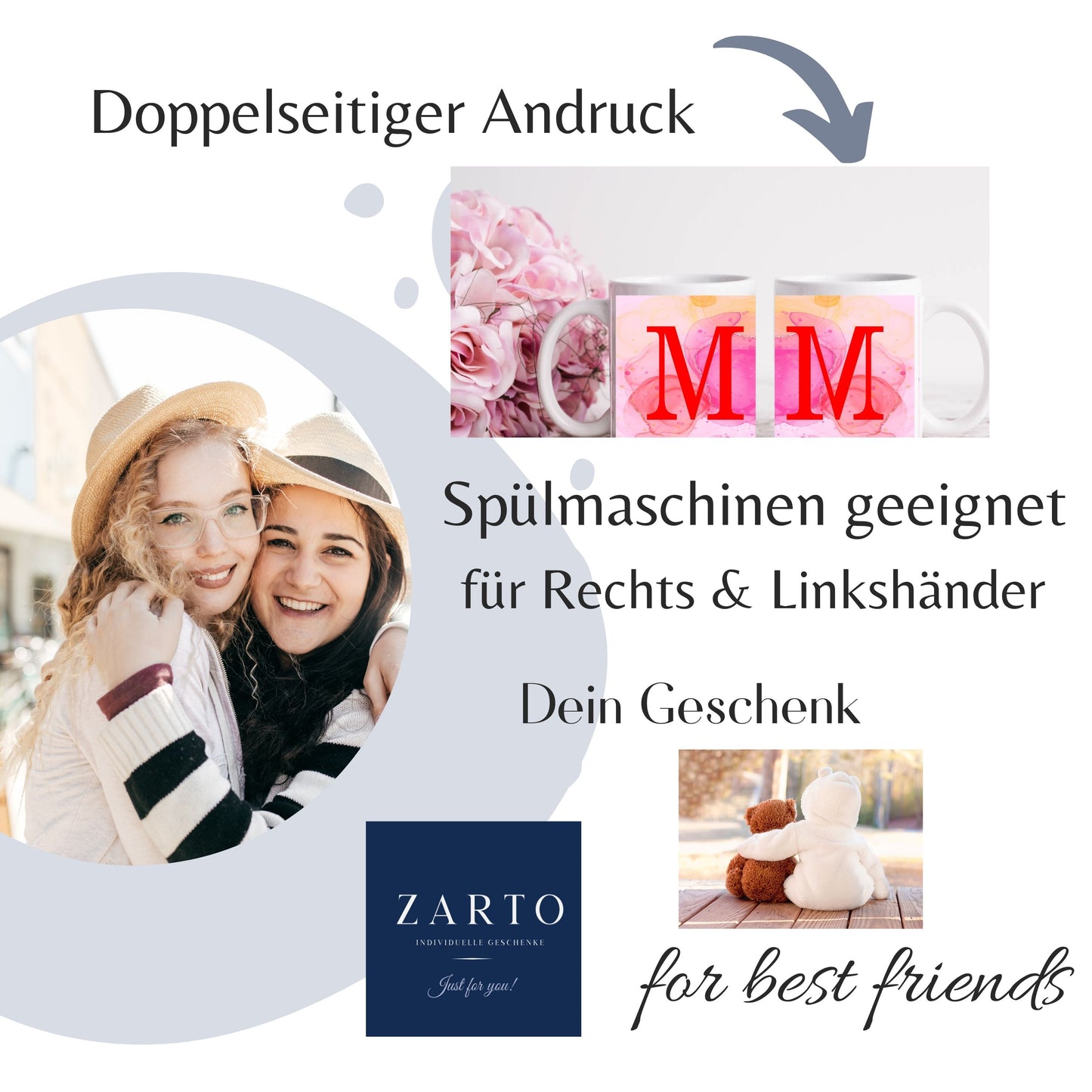 Buchstabentasse - Familientasse mit Monogramm