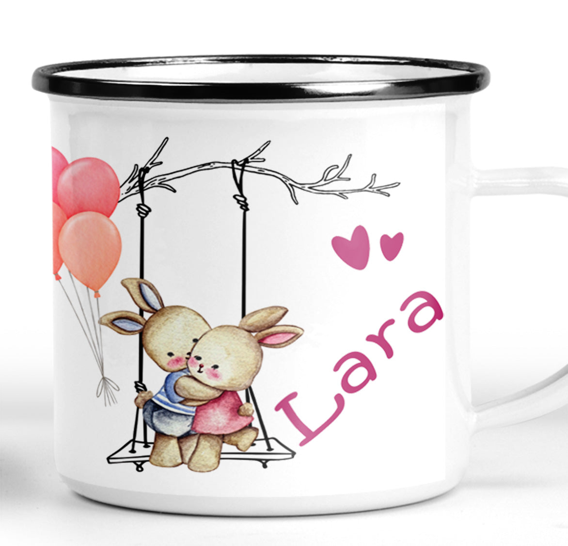 Emaille Tasse Kinder personalisiert Mädchen - kleine Geschenkidee Weihnachten