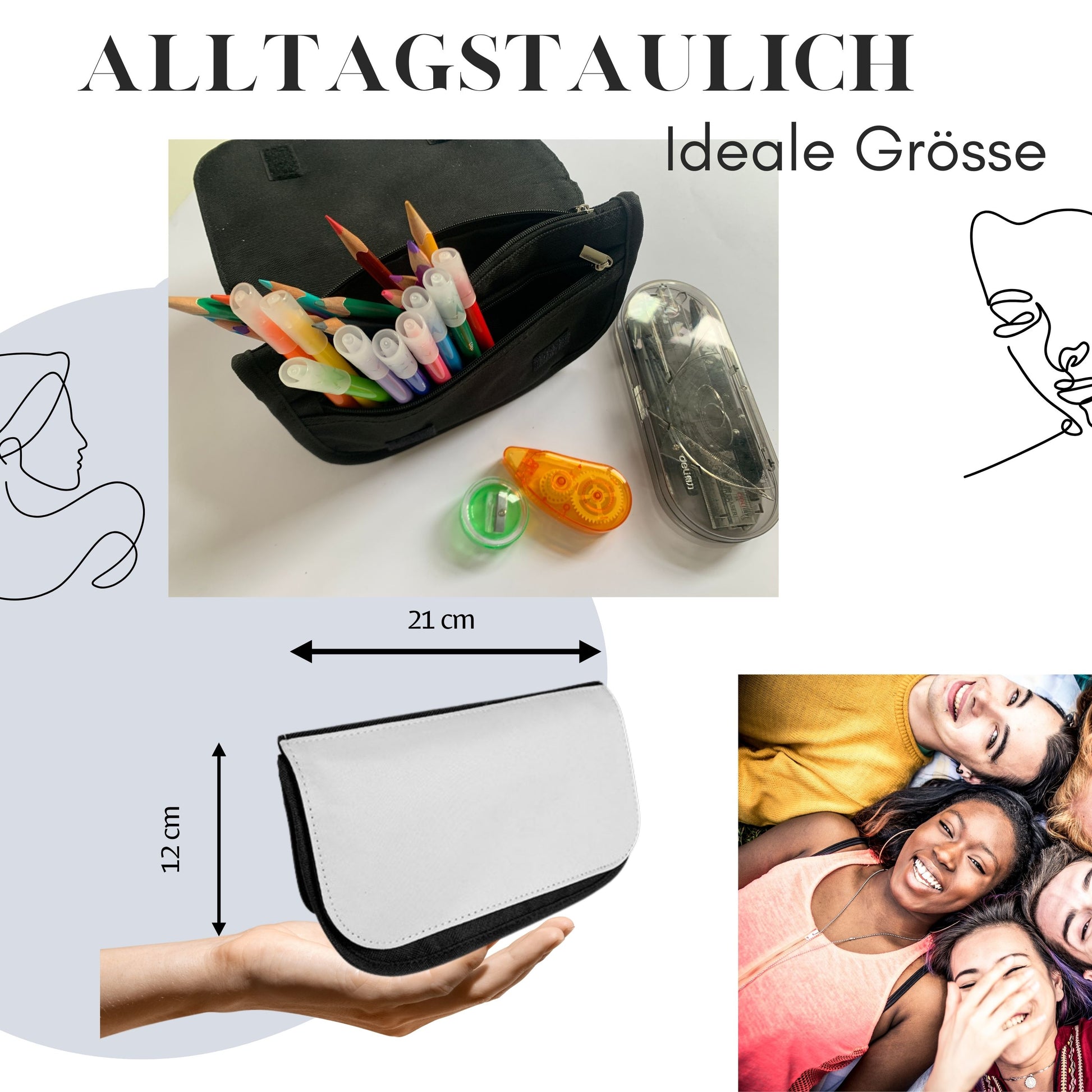 Federmäppchen Mädchen 5. Klasse personalisiert