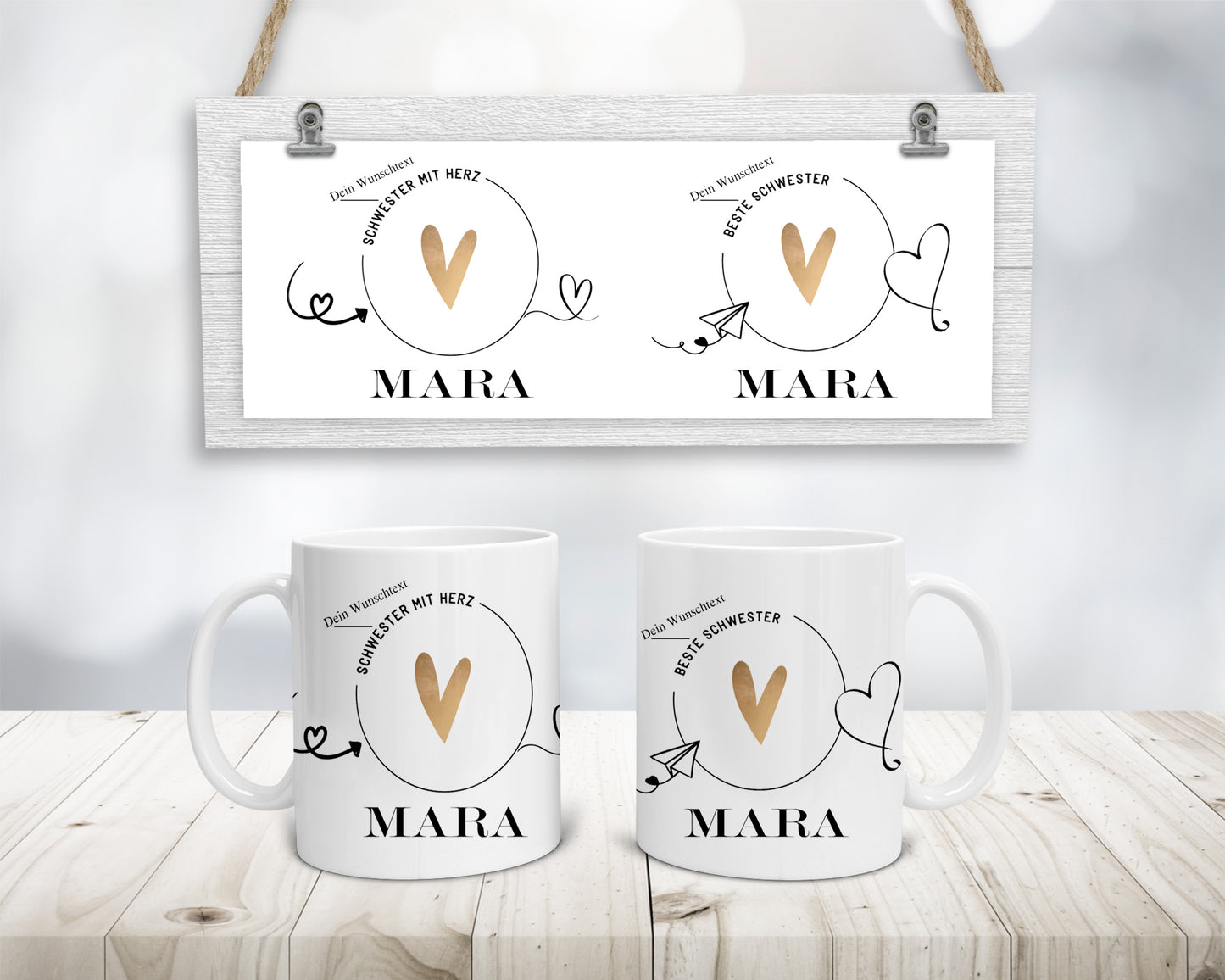 Kaffee-Tasse Personalisiert Beste Schwester- Dankeschön Geschenk