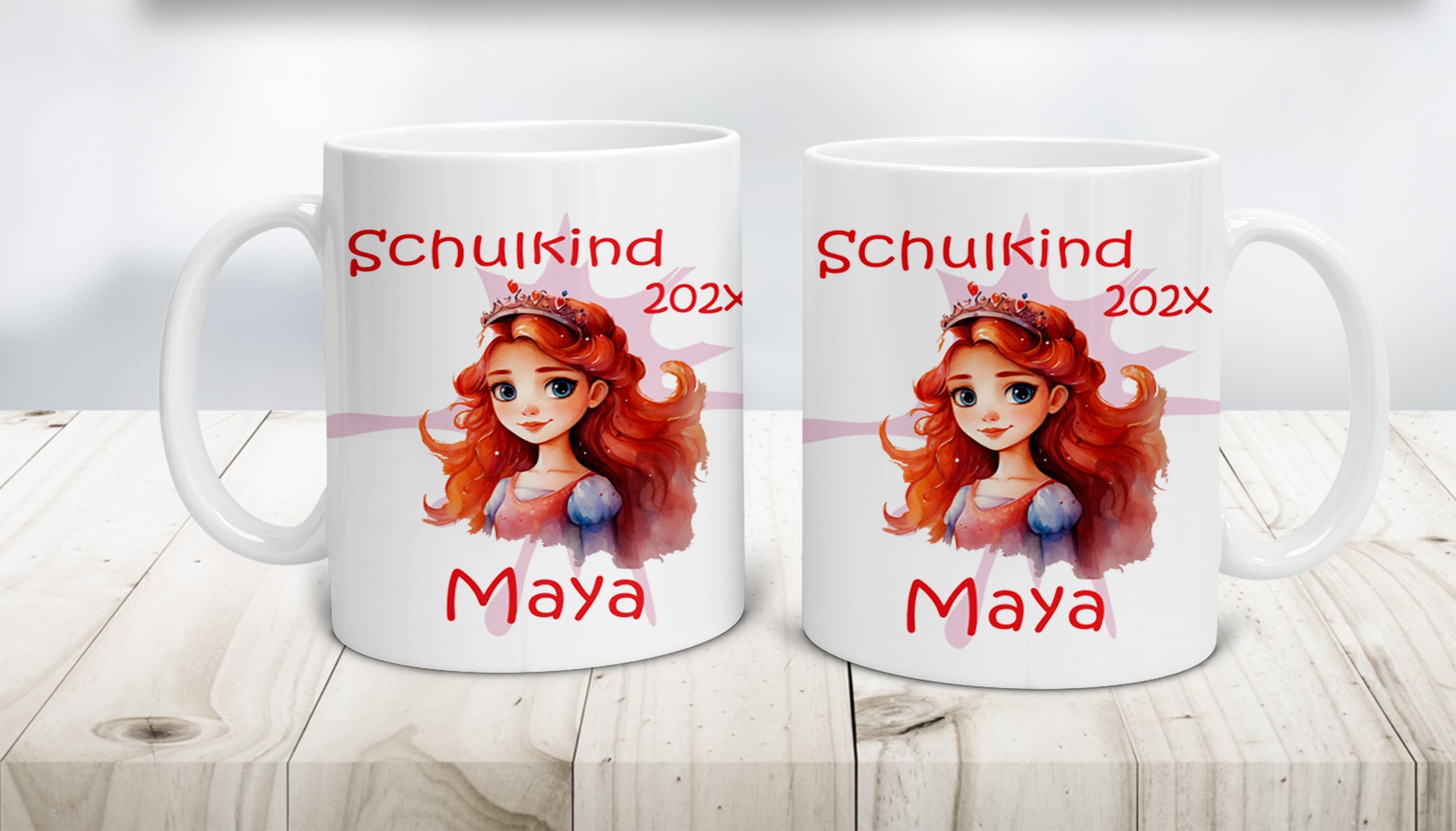 Geschenk Einschulung 2025 - Tasse personalisiert für Mädchen