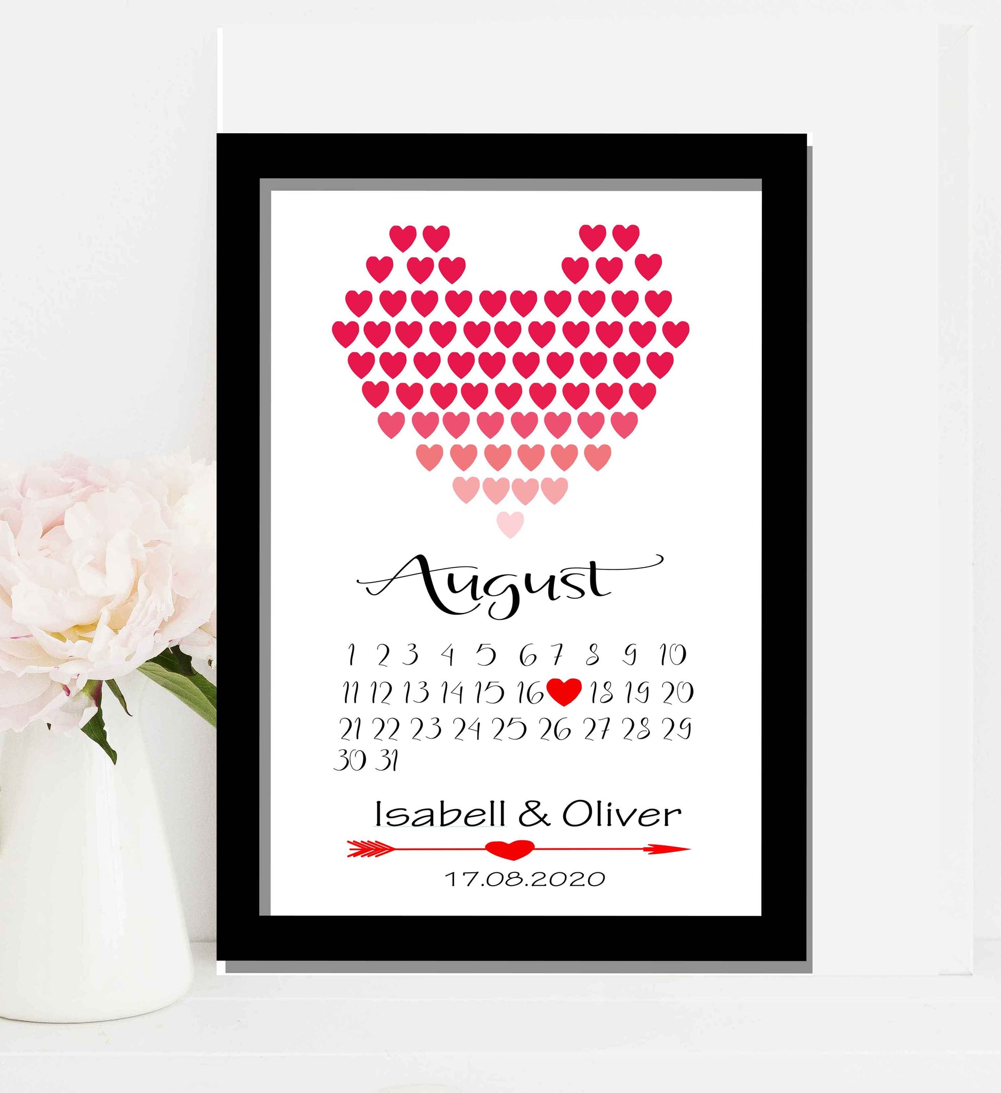 Geschenk zum Jahrestag für Ihn - personalisiertes Poster