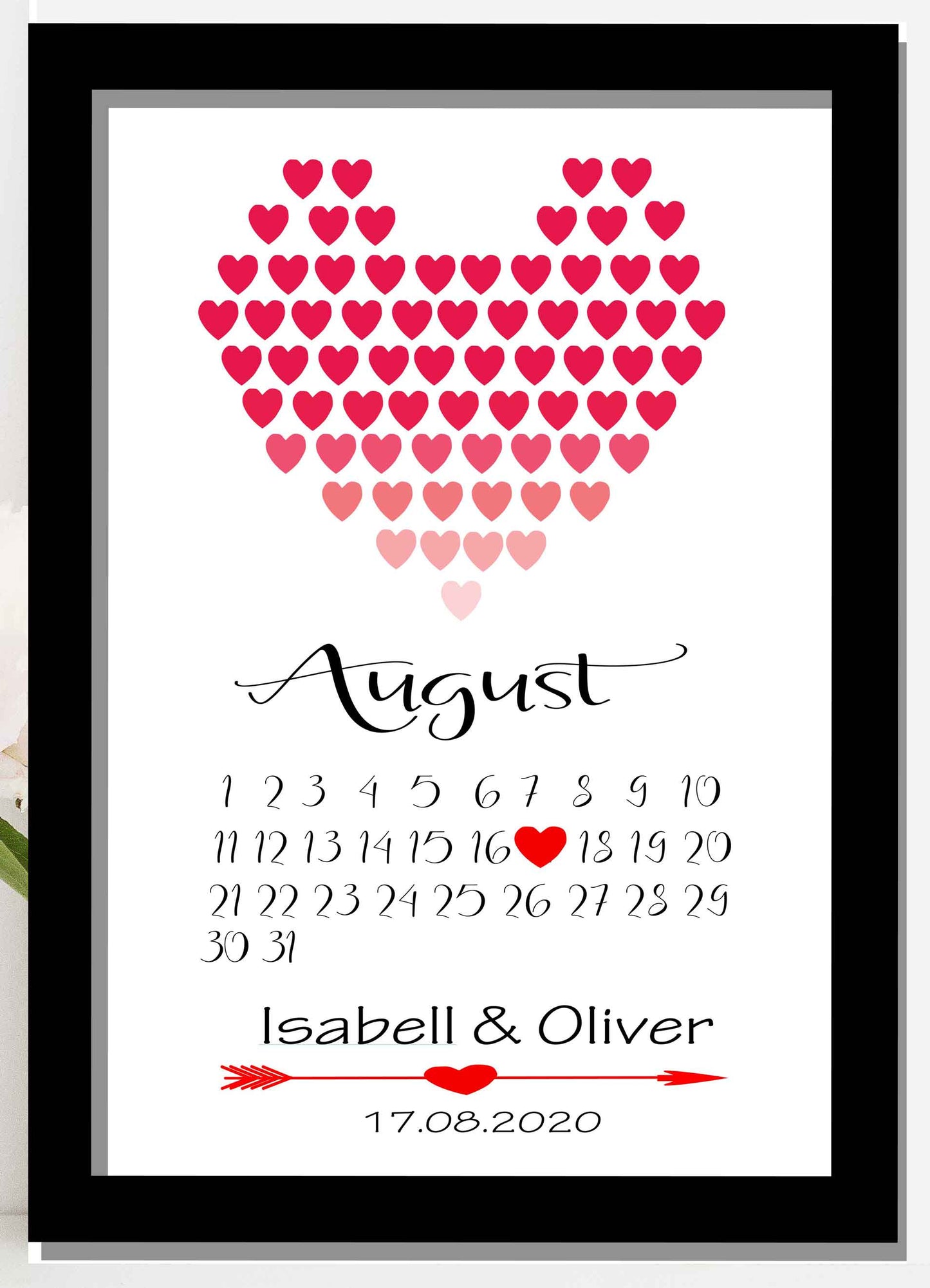 Geschenk zum Jahrestag für Ihn - personalisiertes Poster