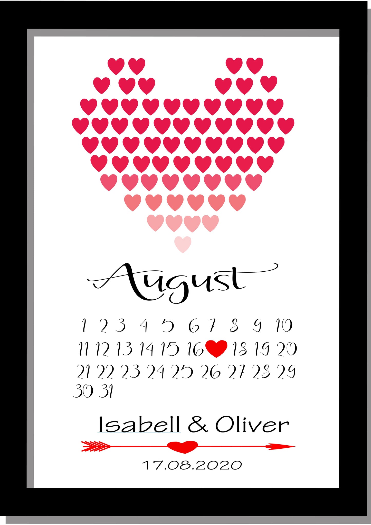 Geschenk zum Jahrestag für Ihn - personalisiertes Poster