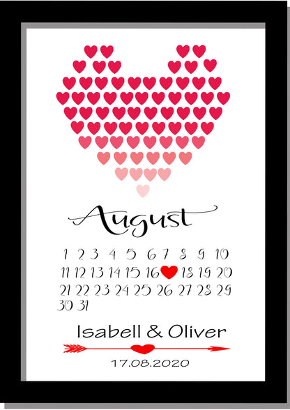 Geschenk zum Jahrestag für Ihn - personalisiertes Poster