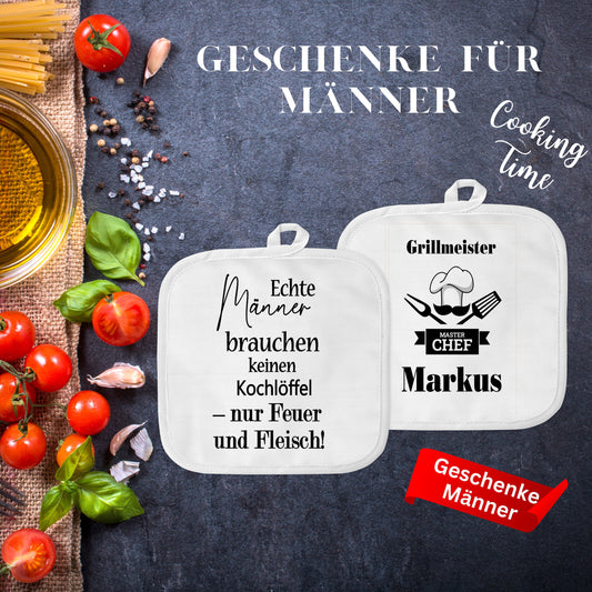 Geschenk für Papas - lustiges Grill Geschenk - Topfhandschuhe