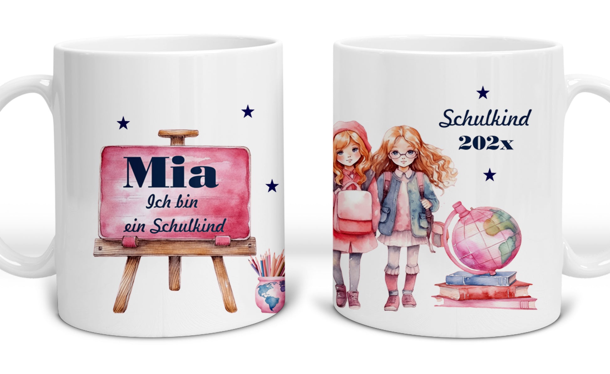 Geschenke zur Einschulung für Mädchen - Personalisierte Tasse