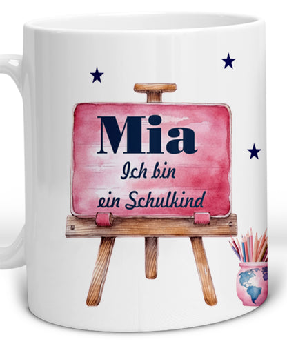 Geschenke zur Einschulung für Mädchen - Personalisierte Tasse