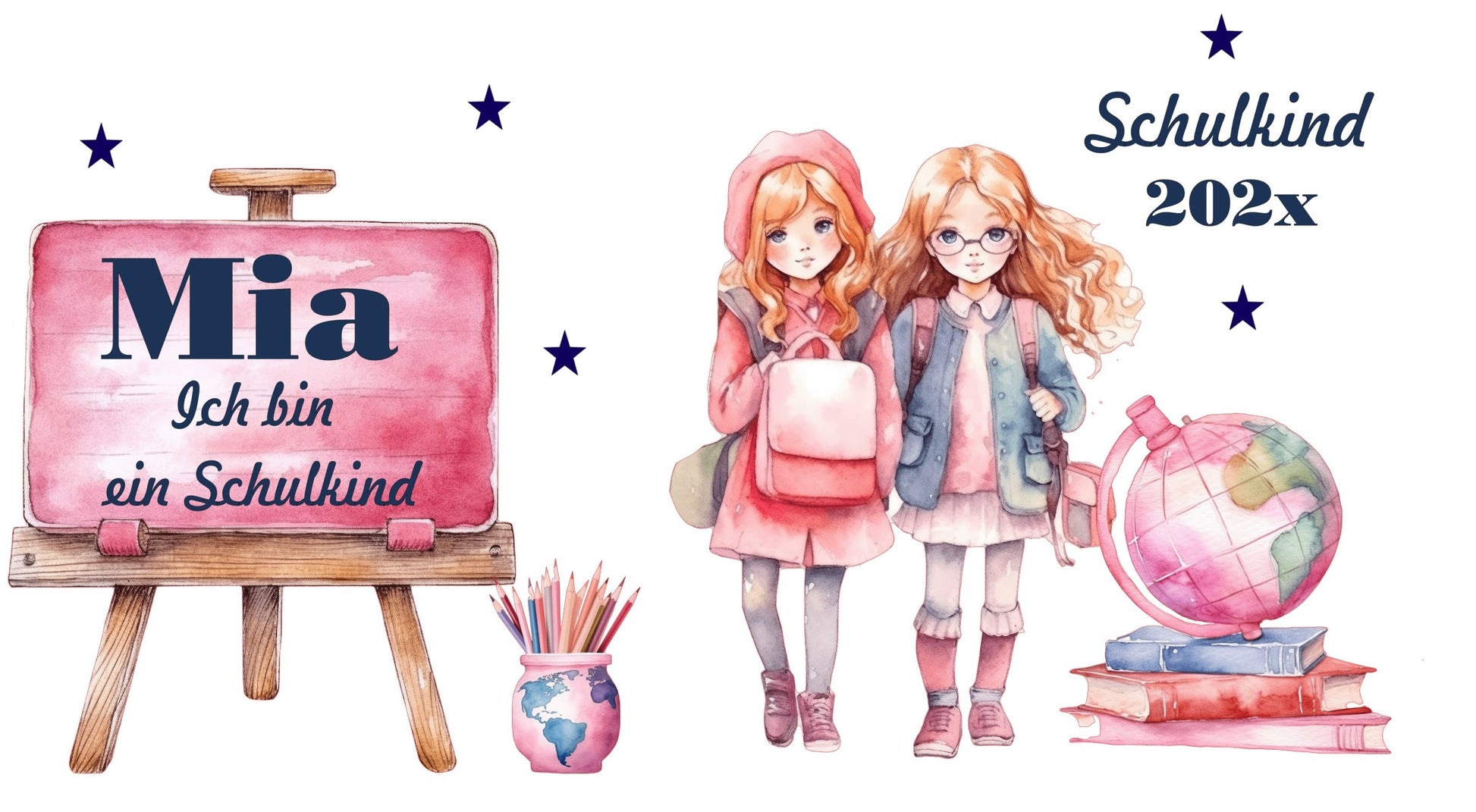 Geschenke zur Einschulung für Mädchen - Personalisierte Tasse