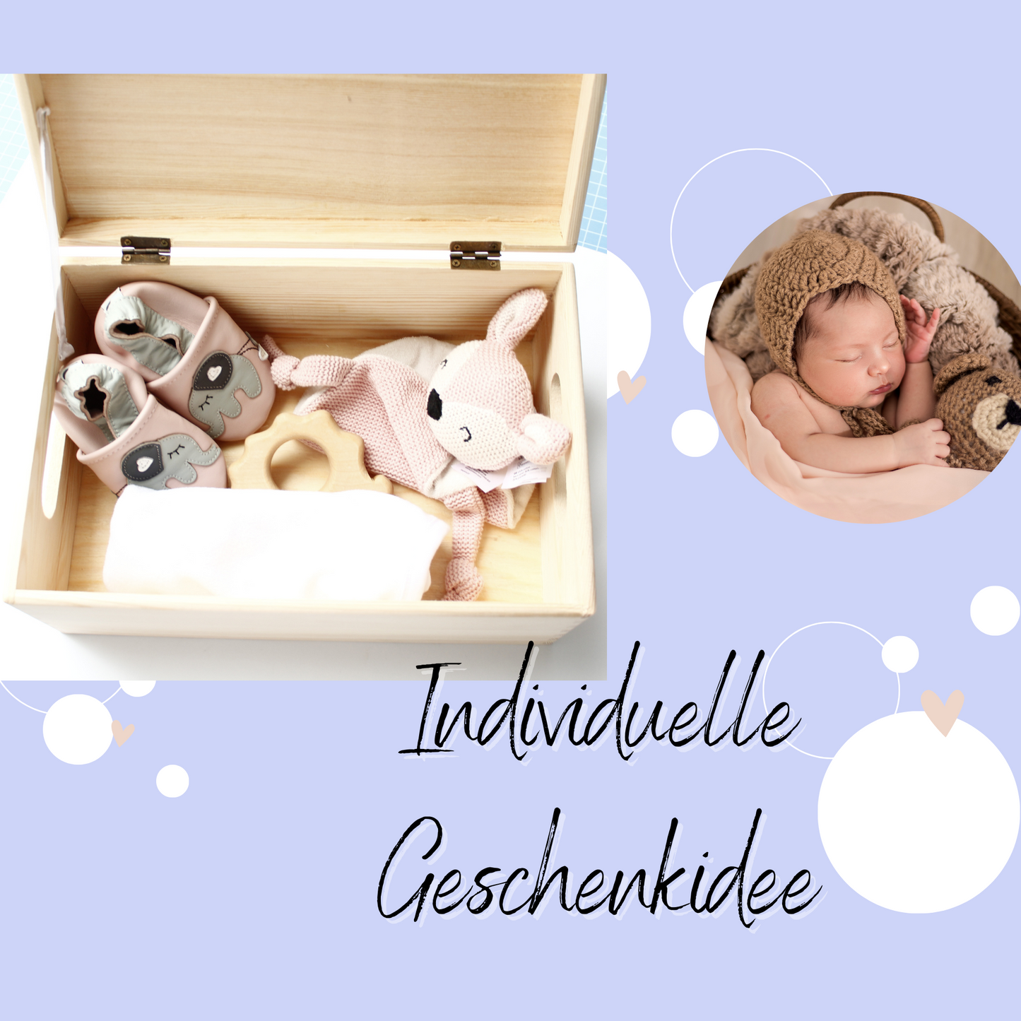 Geschenke zur Geburt - Erinnerungskiste Baby personalisiert / Taufe Geschenk-idee Patenkind