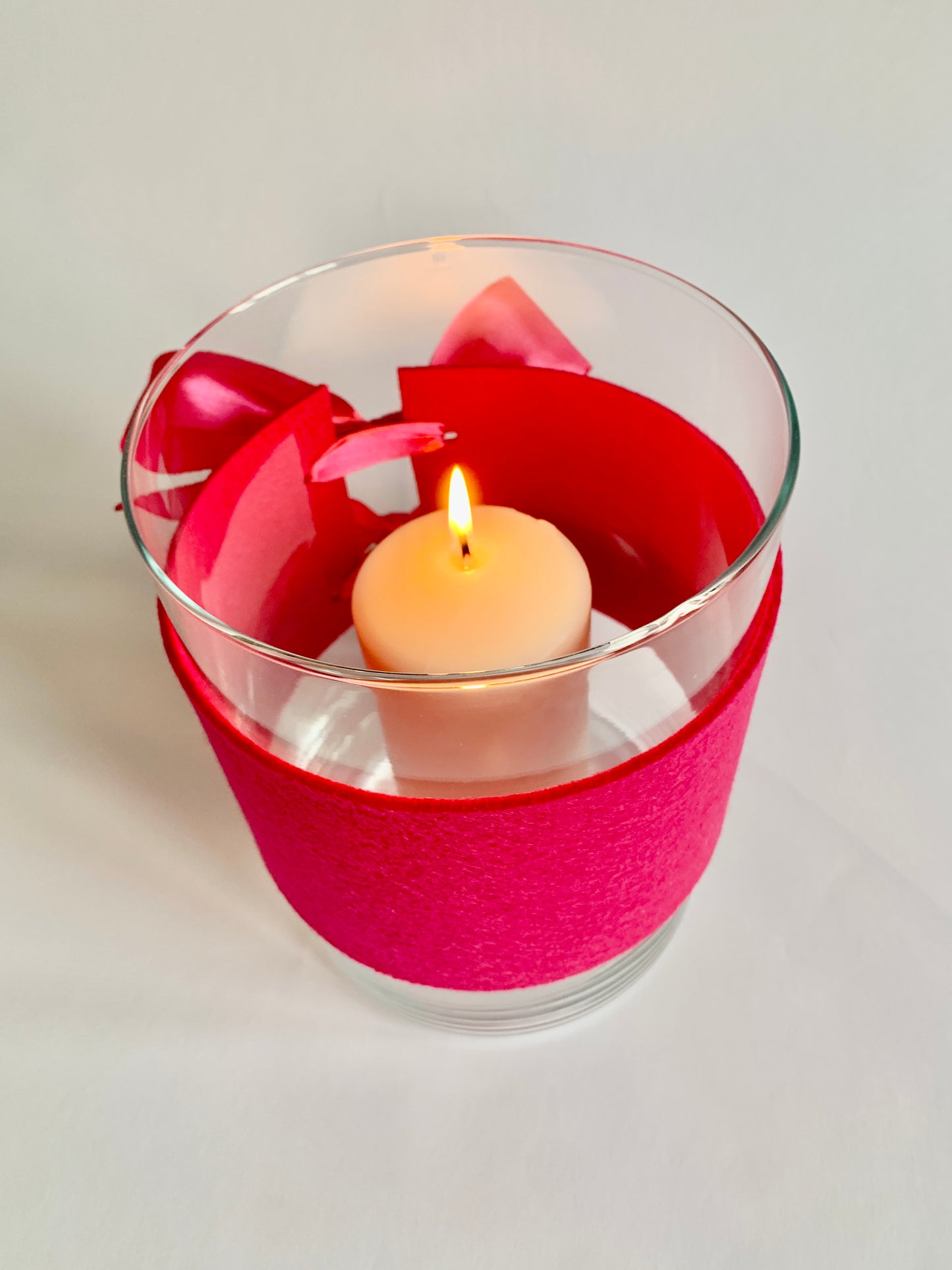 Mama Geschenk - Glasvase/Windlicht mit Filzband –  Ein Unikat für besondere Momente